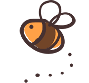 abeja flotante